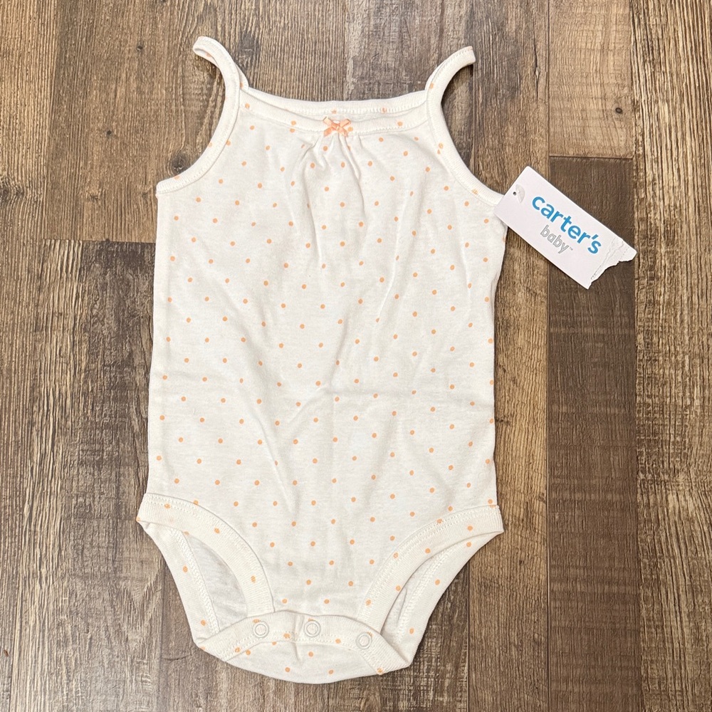 Carter's Cream and Orange Dot Bodysuit